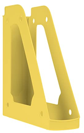 DONAU 7462101PL-11 Porte-revues design moderne 1 pièce A4 Jaune pastel ajouré PP Plastique Organiseur de bureau pour magazines