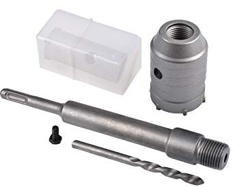 YyDDs 60mm Concrete Hole Saw Wall + 200mm Connecting Rod + Drill Bit+Positioning Screw,for Brick Concrete Walls Air Conditioning Openings