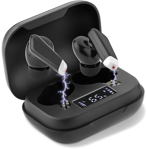 Amplificateur auditif pour adultes et personnes âgées – Bluetooth, suppression du bruit, aide personnelle à l'amélioration du son pour la télévision, les appels, la musique (noir)