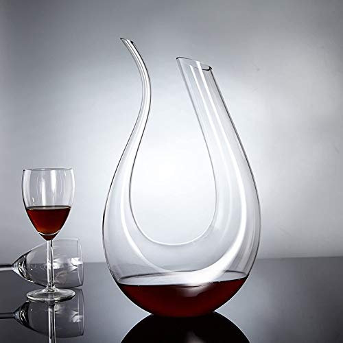 Carafe à vin - Carafe à vin en verre cristal sans plomb soufflé à la main à 100%, carafe à vin rouge, accessoires pour le vin, cadeau de vin (style 3)