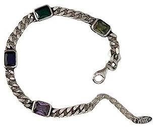 LERIJN Armband Damen Silber,S925 Silber Armband Silber Quadrat Bunter Zirkon Anhänger Tanks Kette Silber Armband Armreif Mit Verstellbarer Silberkette Glücksschmuck Für Frauen