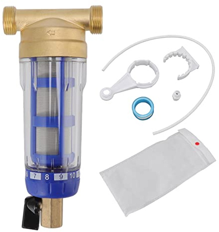 Miokycl Filtre à eau à sédiments pour toute la maison - Tête en cuivre raffiné - Préfiltre à sédiments, Miokycl3h8vwmboed