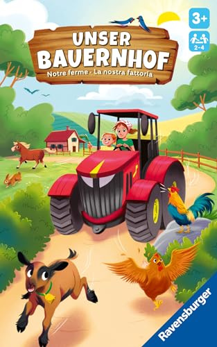 Ravensburger 22408 - Unser Bauernhof, Jeu de société pour Enfants à partir de 3 Ans, Jeu de dés et Jeu de Collection pour 2 à 4 Joueurs