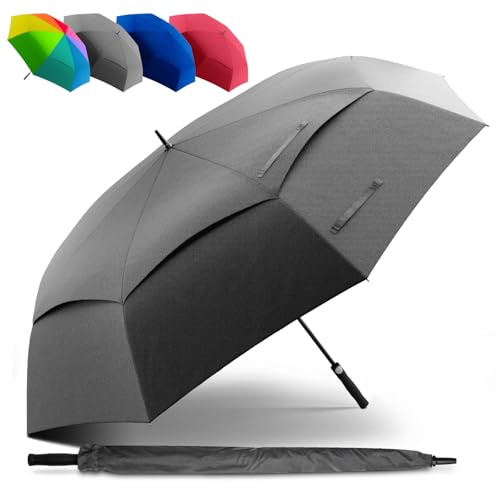 STYNGARD XXL Regenschirm Groß Sturmfest [Ø 130/140 cm] - Golfschirm mit Doppelbespannung für maximalen Wind- und Regenschutz Modell - Regenschirm für 2 Personen - BELFAST