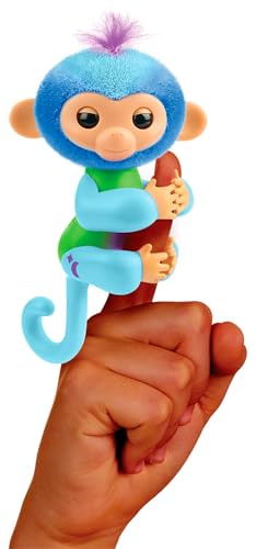 Lansay - Fingerlings Magic Moods Mica - Interaktiv Spielen - Ab 5 Jahren | Plüsch für den Finger - Reagiert auf Berührung und Stimme - Herz Leuchtet je nach Laune - Zum Einschlafen Sanft Wiegen