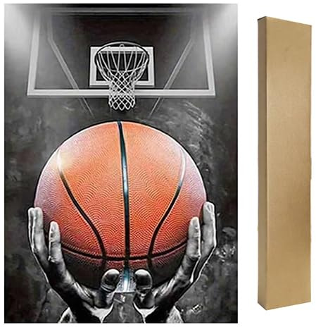 DCIDBEI DIY Diamond Painting Basketball 30x40cm Mit Verpackung Box 5D Diamant Painting Bilder Basketball Diamant Malerei Malen nach Zahlen Kit Anfänger Basket-ball Diamant Gemälde Stickerei Set Box