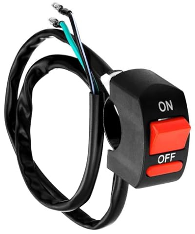 GVSS Interrupteur Moto 22mm Universel, Bouton On Off, Phare, Guidon, Scooter