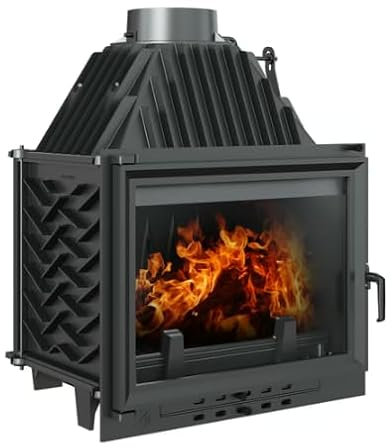 Bricosol Chimenea de leña de hierro fundido ZUZIA ECO 12 kW Ø 200
