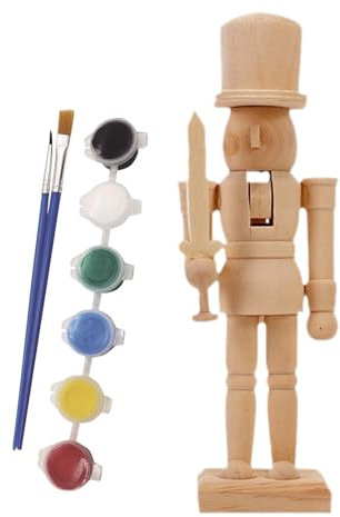 Unpainted Nutcracker - Blank Nutcracker | Christmas Unfinished Nutcracker | Unpainted Soldiers | Paint Your Own Nutcracker Figures From For Kin