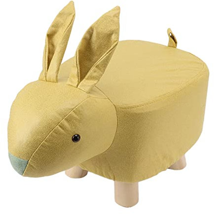 Akozon Niedlicher Hasen-Kinderhocker – Kreatives Tierdesign für den Heimgebrauch, Fauler Stuhl für, Gepolstert in Zufälliger Farbe, Cartoon-Schuhwechselbank für das Wohnzimmer