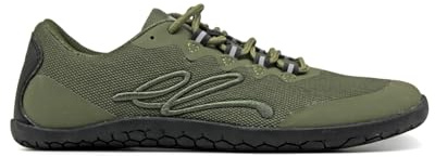 earthinglife Barefoot grounding sko för unisex bred tå box låg topp skor ventilerad övre halkfri flexibel konduktiv yttersula promenadskor, Oliver Green, 41 EU