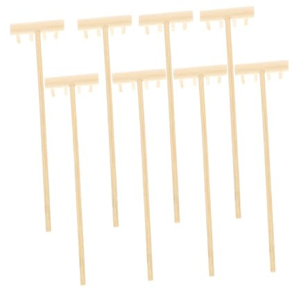 VICASKY 8pcs Mini Bamboo Zen Garden Rake Tools for Meditation Craft Accessories for Tabletop Decor Beige Sand Rake for and Relaxation