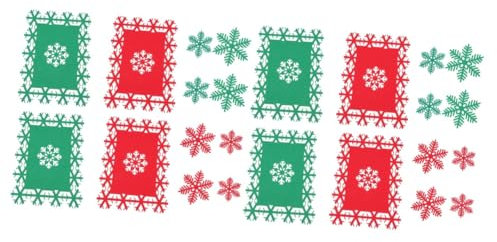 Amosfun 2 Set Tovagliette Natalizie Tappetini in Feltro Rosso Adesivi Natalizi Sottobicchieri Natalizi Sottobicchieri Natale Tovagliette Decorative Tovaglia Da Festa Provato 12 Pezzi * 2