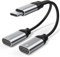 OLKIEQZ Double USB C Adaptateur Répartiteur 60 W（Musique Charge 2-en-1） Type C vers 2 Type C, Compatible avec 16/15/Samsung Galaxy/Google Pixel et Autres appareils USB-C