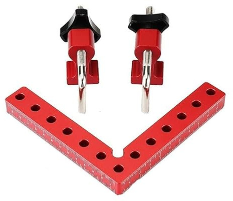 Sargentos De áNgulo Recto Abrazaderas de esquina metálicas for carpintería, de aleación de aluminio de 90 grados, con clip de posicionamiento en ángulo recto fijo, herramienta de fijación manual. Sarg