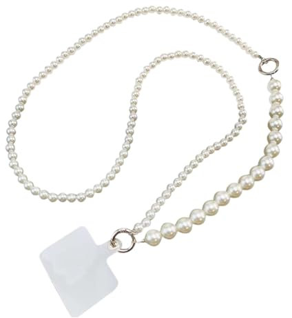 Cordon Telephone Portable Bijoux, Lot de 2 Dragonne de Téléphone en Perles pour Tous les Smartphones