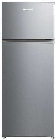 Hyundai Frigorífico 2 Puertas Inox HF145501EX. Capacidad 204 Litros, Puerta Reversible, Bajo Nivel Sonoro, Eficiencia Energética Clase E