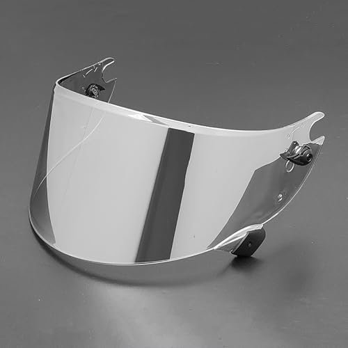 Visiere Casque Moto pour Shark Race R Pro GP, Remplacement de Visière de Lentille de Casque de Bouclier de Vent de Moto, Visage Moto Casque Pare-Brise Visière,C Aurora Silver