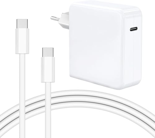 MacBook Ladekabel, 96W USB C Ladegerät M5 M4 M3 M2 M1 Mac Laptop Series | für Mac Book Pro/Mac Book Air 16 15 14 13 Zoll, iPad Pro 12.9/11 Zoll und alle USB-C Geräte (inkl. 2m Ladekabel)