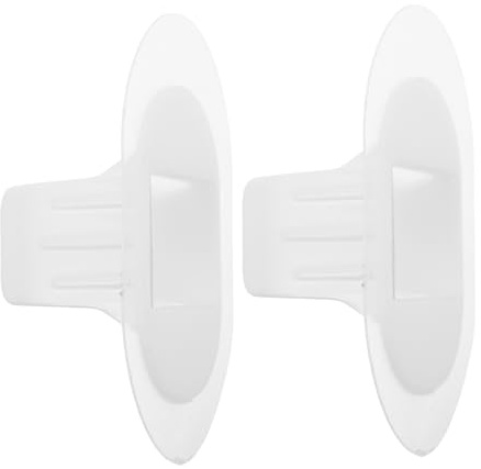 MUELODSIC 2pcs PVC Water Pipe Clamps Self Adhesive Washer Drain Hose Clips Guide for Wall Fixing Noise Reduction Temperature Resistant Quick Installation Multiple Surfaces