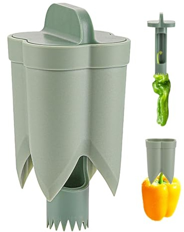 Paprika-Entkerner - Pfefferentkerner | ABS fruchtgemüse-Entkerner | Twist Seed Bell Core & Chili Zum Einfachen Entfernen | Multifunktions-Küchen-Paprikaentkerner | Twist Core Chili Separator Utensil