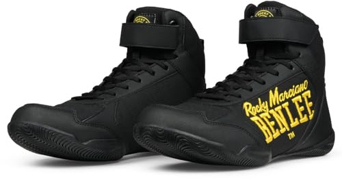 BENLEE Chaussures de Boxe Edge, Noir/Jaune, 46 EU