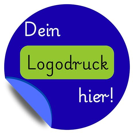 Lemina® Aufkleber rund 40 mm - individuell gestalten | selbstklebend, wetterfest & glänzend | Sticker mit Logo oder Text