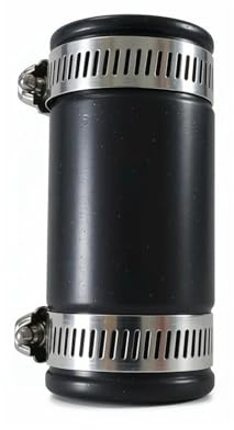 Flexible PVC Pipe Coupling, 1.25 Rubber Straight-Tube Flexible Connector, with 2Pcs Stainless Steel Clamps, for Pipe Size 32-37mm