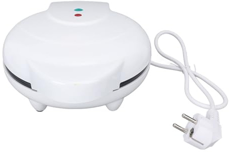 Mini macchina per ciambelle elettrica antiaderente 7 fori SUS macchina per ciambelle in alluminio per snack dolci per la colazione a casa (Bianca)