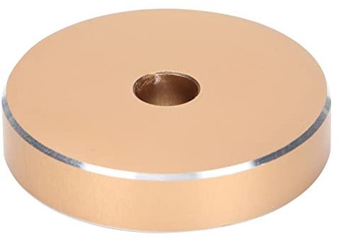 Wakects Adaptador de Tocadiscos, Construcción de Aluminio Sólido para Mejorar la Calidad del Sonido, Rendimiento Estable para Uso Doméstico y DJ (Gold)