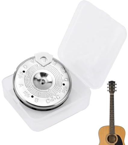 13-Ton Stamrör med Förvaringslåda, Professionell Känslig Kromatiskt Stamrör Stämapparat för Gitarr Bas Fiol Ukulele & Sångare Exakt Portabel Multi-Instrument Stämnings Tillbehör