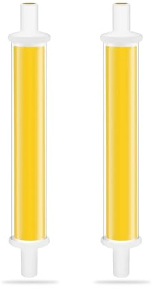 BVCL R7S LED 118mm mit R7S Sockel, 10W Warmweiß 3000K, Dimmbar, 1200LM Ersatz 100W Halogenlampen, 360° Abstrahlwinkel LED-Stab, Kein Flackern, AC220-240V (2 Stück) (3000K, 118mm)