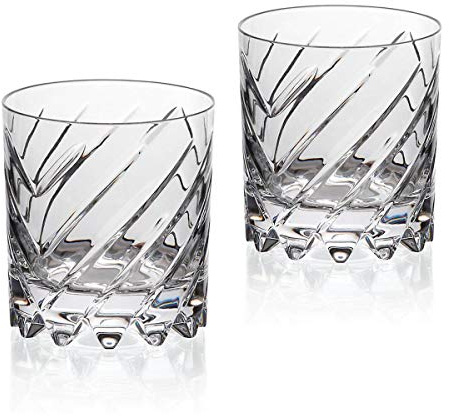 CRISTALICA Whiskyglas Drehbecher German Roulette verschiedene Sorten transparent aus Bleikristall 225ml