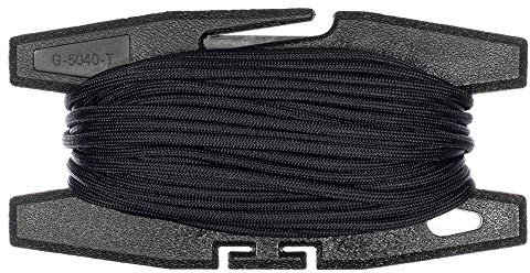 PARACORD PLANET Paracord Spule Werkzeug mit Innen 50 Füße von 550 7 Strängen Fallschirmleine, Schwarz