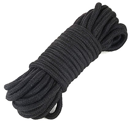 Edgeam, corda intrecciata di cotone 5 m, 8 mm nero