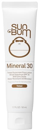 Sun Bum Crème solaire teintée minérale SPF 30 | Végétalien et récif (Octinoxate et Oxybenzone) Protection solaire naturelle à large spectre avec protection UVA/UVB | 48,2 g