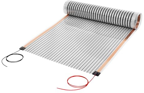 Mi-Heat 24V Heizfolie 3m für Wohnmobil & Camper – Niedervolt Fußbodenheizung nachrüsten – Infrarot Carbon Matte 130W/m² – 50cm breit, Anschlussfertig für Caravan Boot