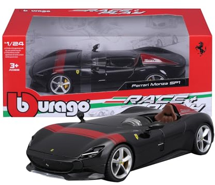 Bburago - Ferrari Monza SP1 R&P - Realistisk modellbil i skala 1:24, officiell Ferrari-licens, rekommenderad ålder 3+ år