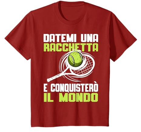 Divisa Tennis con Frase Divertente Design Racchetta Tennista Maglietta