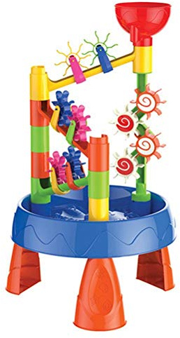 CeFoney Sand- und Wasserspieltisch, Sommer-Sandkastentisch Kinder, Spieltisch, Strand, sensorisches Spielzeug-Set drinnen und draußen, 1 Set mit 32 Teilen