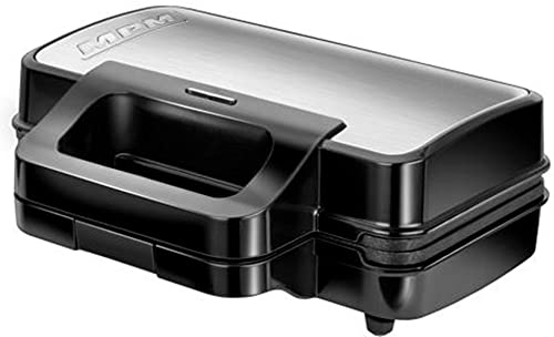 MPM - MOP 43M - 3 in 1- Küchengerät - Sandwichmaker + Kontaktgrill + Waffeleisen - für 4 dreieckige Sandwiches/Panini oder 2 belgische Waffel - mit abnehmbaren Platten - 1000 W - mit Thermostat