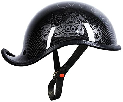 SDFGDFD Mezzo Casco da Motociclista retrò Portatile Jet Casco Scodella ECE/DOT Omologato Sicurezza Estivo Mezzo Casco per Mezzo Casco da Motociclista Unisex Adulto