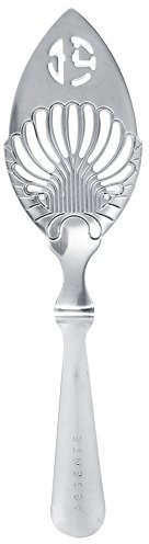 1x 304 Edelstahl Trinklöffel Anti-Rost Absinth Set Absinth Löffel Muddler für Cocktails Löffel Filter Bar Cocktail Tee Kaffee Rührschlitz Löffel Bar Zubehör(4), Wermutlöffel,, Absinthlöffel Absin
