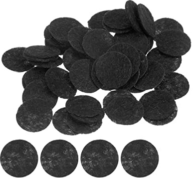 sourcing map Runde Filzkreise, 15 mm, vorgeschnittene Bastelpads, Vliesstoff, Mini-Filz-Stoffkreise für Heimwerker, Nähen, Handwerk, Schneiden, Projekte, Basteln, Schwarz, 100 Stück