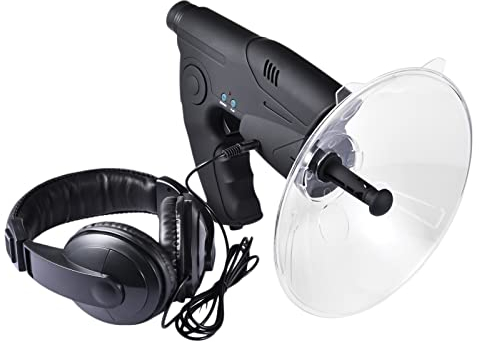 Monokular Teleskop Richtmikrofon Parabolmikrofon Abhörgerät, Parabolantenne Richtmikrofon, Monokulares X8-faches Fernhören, Teleskop Zum Abhören von Vögeln, Bush Walking, Jagd, Camping-Werkzeu