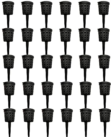 TECKI 30 Pièces Boîte Engrais Bonsai avec Un Couvercle-Noir Plastique Paniers À Engrais Outil Bonsaï pour la Plantation de Jardin Agricole