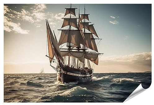 islandburner XXL Bild Poster Segelschiff Segeln Meer Segelschiffe Premium Bilder Fotodruck JELF-PGR