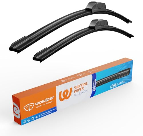 WOWIPER Silicone Wiper Blades 26 and 17 inch Replacement for NISSAN Rogue 2020-2014 Altima 2020-2019 2006-2002 Sentra 2012-2007 Pathfinder 2020-2013 OEM Quality Windshield Wipers Blades (Set of 2)