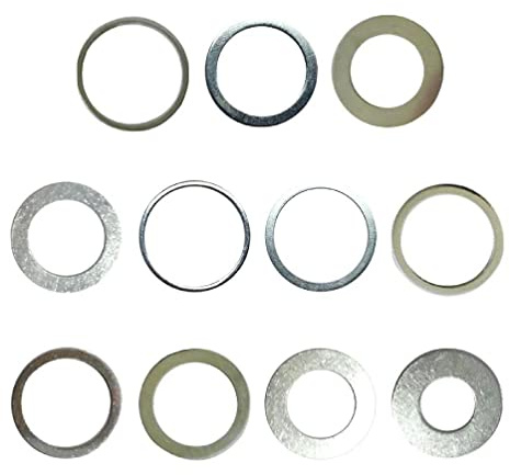 Yisawroy Lot de 11 bagues de réduction en acier inoxydable pour scie, diamètre extérieur 20 mm/22 mm/25,4 mm/30 mm/32 mm, métal, plastique, bois, industriel, 4 mm