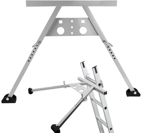 Qivine Ladder Clamps Ladder Stabiliser, Heavy Duty Roof Ladder Ladder Stand Off Easy to Install, Non-Slip Roof Ladder Hook Kit Hold Up 330lbs for Roof Painting, Gutter Cleaning